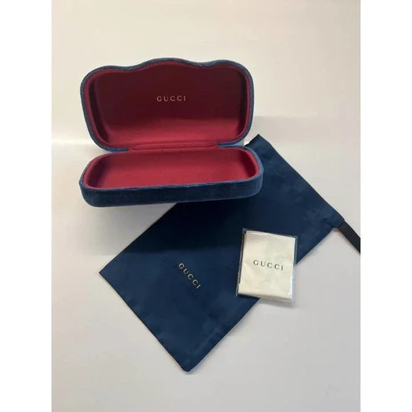 Gucci | Accessories | Gucci Navy Blue Velvet Sunglasses  display picture 3